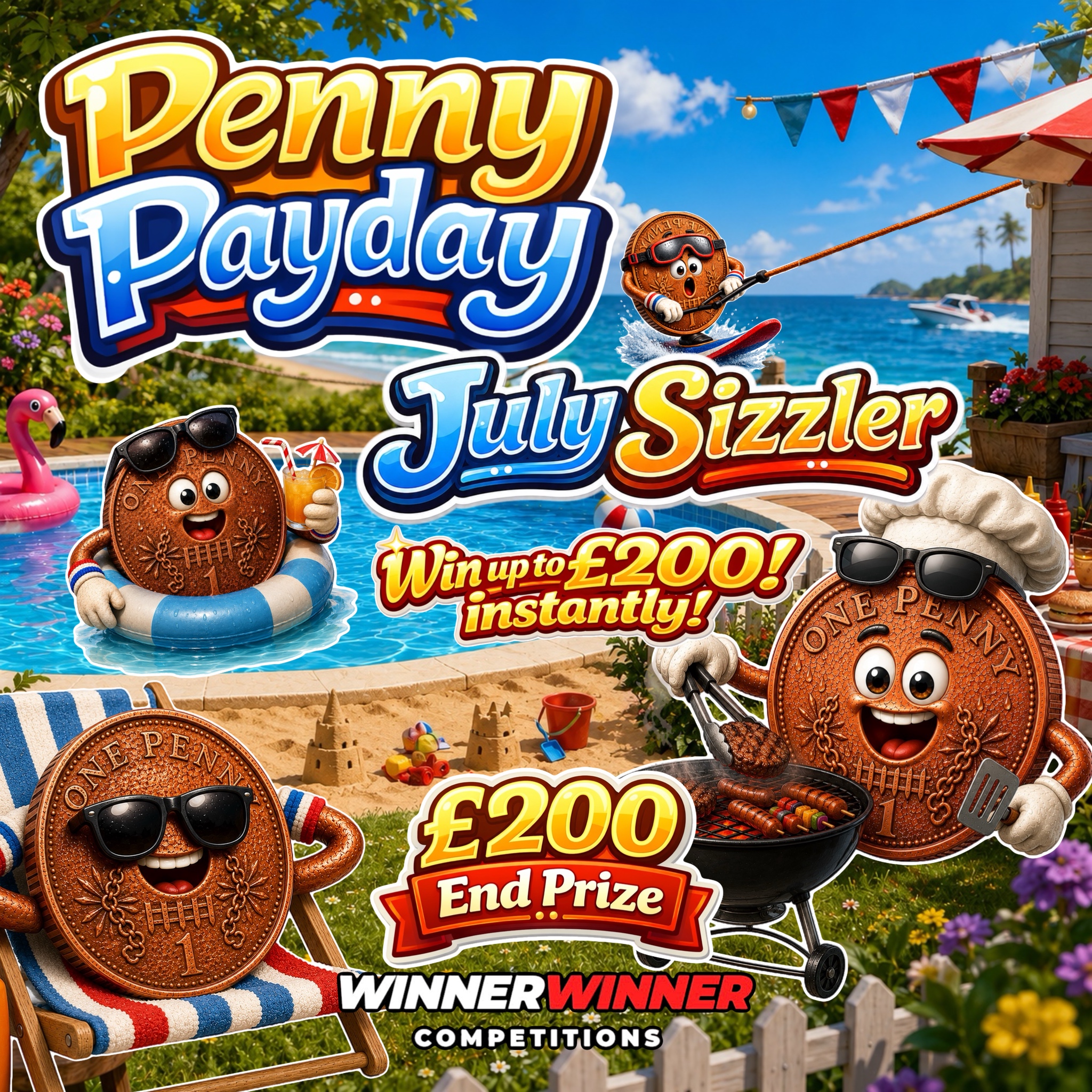 Penny Payday - July Sizzler Scratch & Win