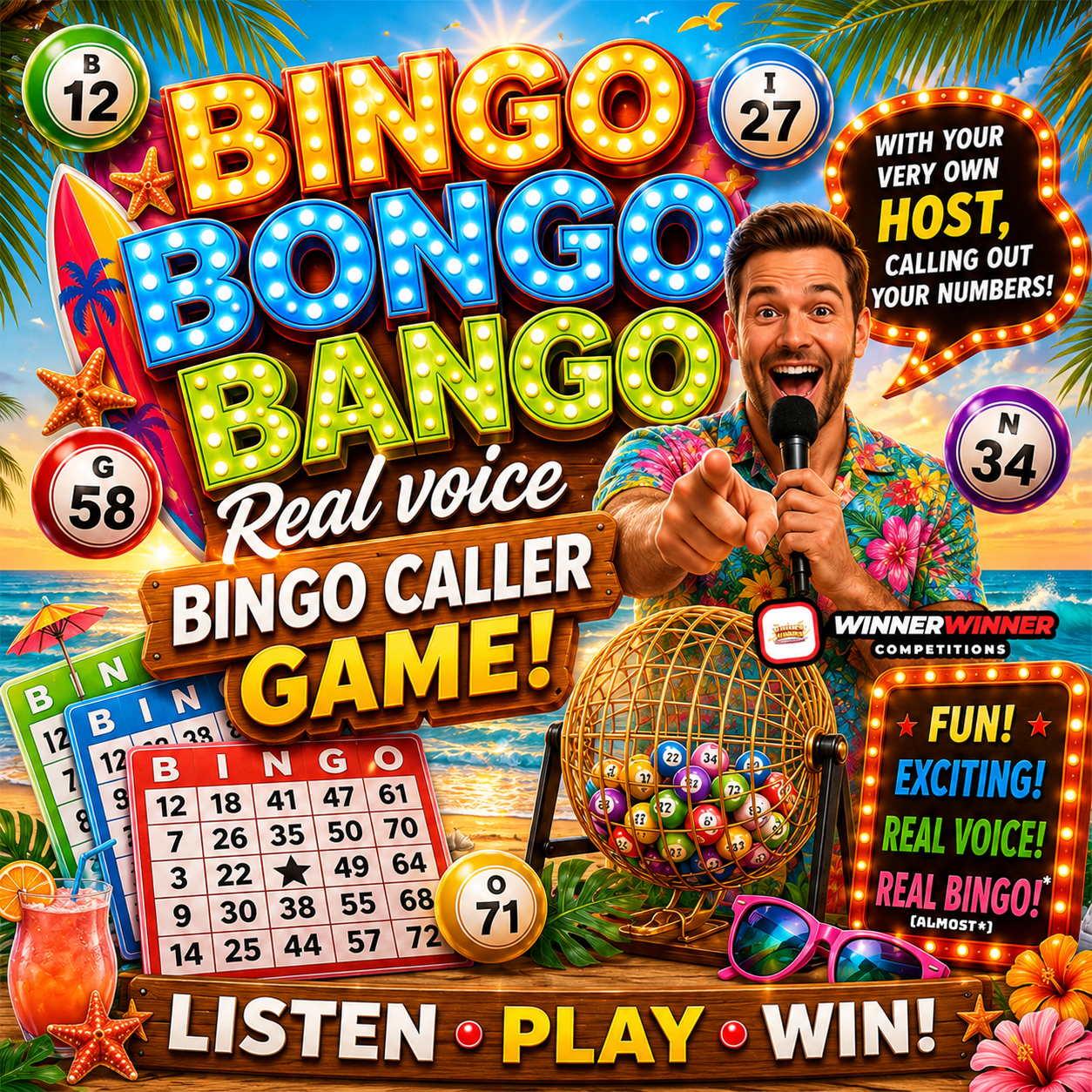 Summer 'BINGO BONGO BANGO' HOST Caller...